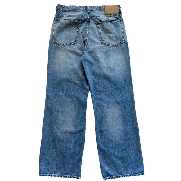 Rag & Bone Logan Wide Leg Jeans Womens 30 Distressed 100% Cotton Casual Edgy - Picture 2 of 12